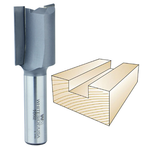 Whiteside Straight Bit, 1/2 in. SH x 15/16 in. CD x 1-1/4 in. CL 1092