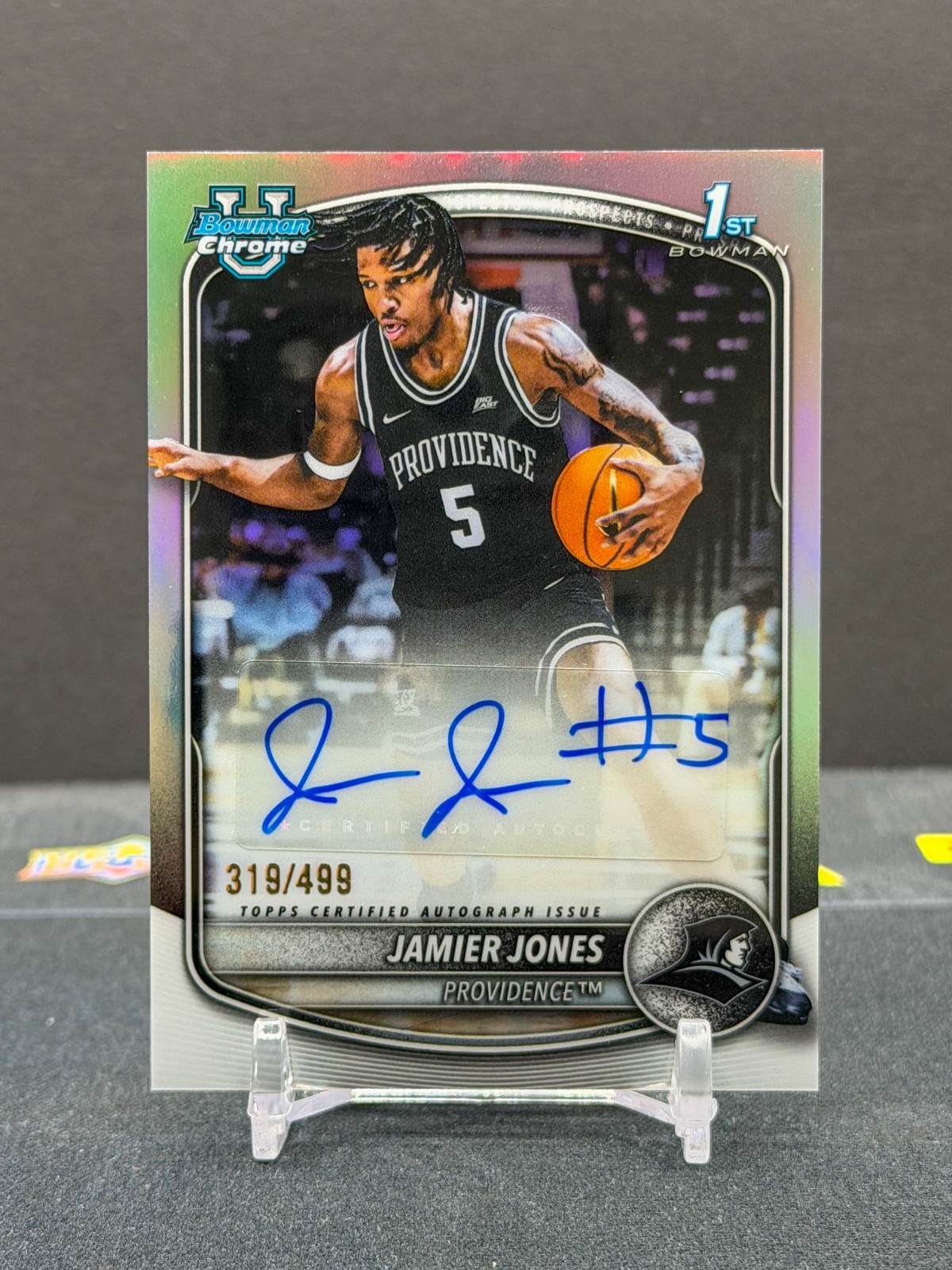 2025-26 Bowman Chrome Jamier Jones 1st Refractor Auto /499 Providence