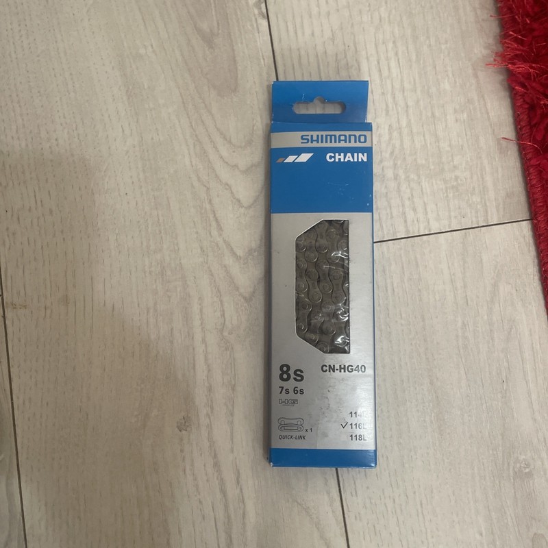 Shimano HG40 116 W/CL Chain - Grey, 6/7/8 Speed
