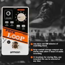 ammoon POCK LOOP Looper Guitar Effect Pedal Supports Playback Reverse S2Y3