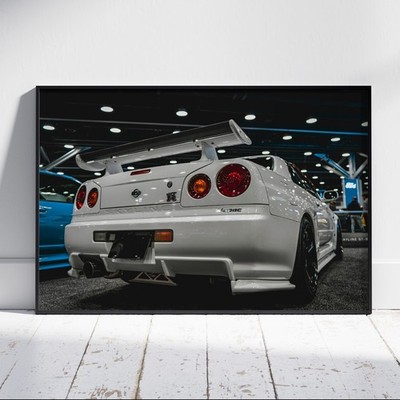 Nissan Skyline R34 GT-R | Poster Druck | Wandkunst | Auto Bild