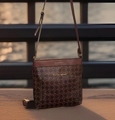 Isaac Mizrahi - Multi Pouch Signature Crossbody in Black Monogram