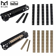 5.5" M-LOK Rail Panel Strip Cover Slot Panel Covers Snap-in Pack Black / Tan