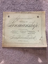 1876 Spencerian System Of Penmanship 6 Book Webster Dictionary Ad