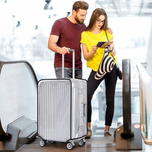 Copri valigia in pvc trasparente protezione bagagli da viaggio 20""22"" 24""26""28"" borsa - Foto 22 di 35