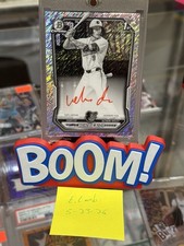 WEHIWA ALOY 2026 BOWMAN CPA-WA CHROME AUTOGRAPH BLACK and WHITE SHIMMER RED INK