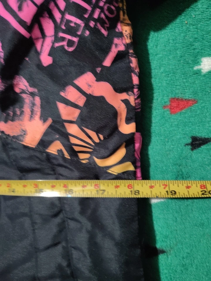 Abrigo Chaqueta Hurley Juvenil Graffiti Estampado Puffer Con Capucha NEGRO NEÓN TALLA 10/12 LEER Foto 4 de 4