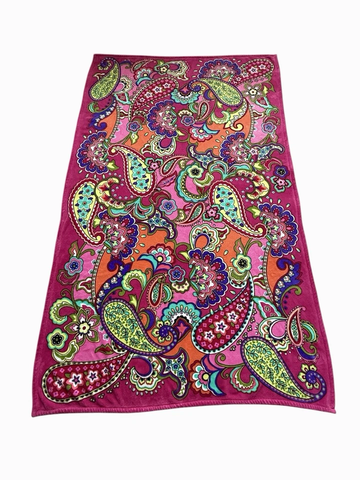 Retired Vera Bradley Pink Swirls Floral Flower Throw Blanket 50” X 80” READ - Image 2 of 3