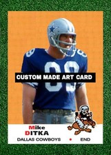 Mike Ditka Dallas Cowboys Football Art Card