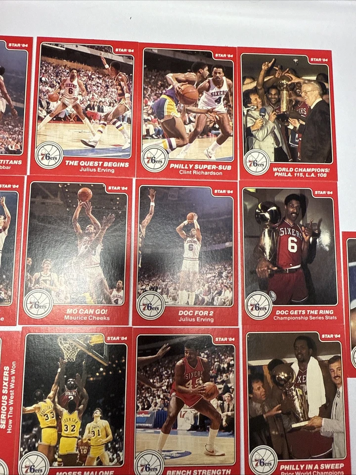 1984 Star Co Philadelphia 76ers 82-83 NBA World Champs 25 Card Set (Dr J x 5)! - Image 3 of 4