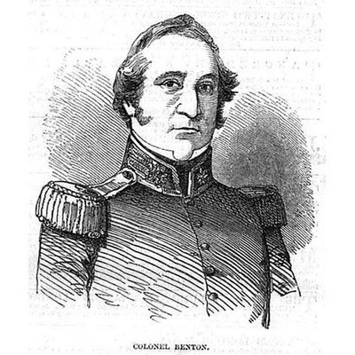 Col THOMAS HART BENTON US Senator aus Missouri - Antikdruck 1847