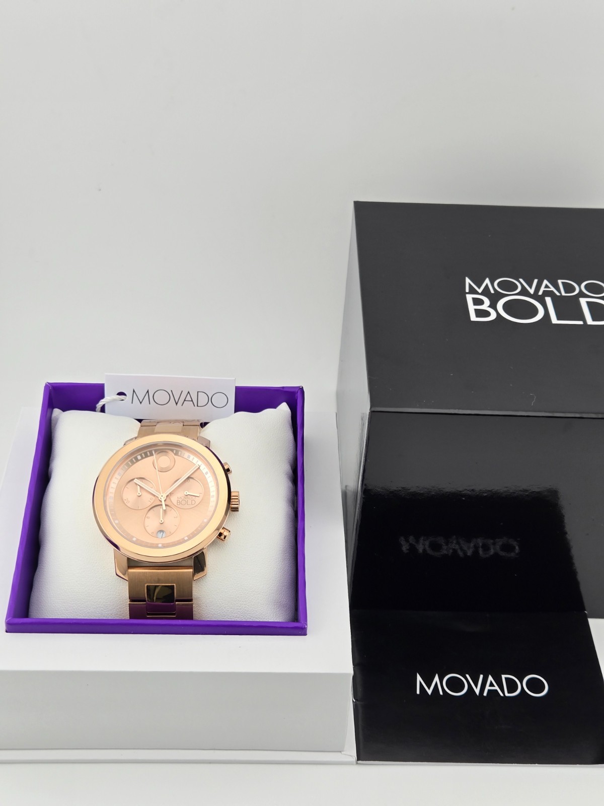 Movado Bold Men's Chronograph Rose Gold Tone Watch - 3601001 ($995 MSRP)