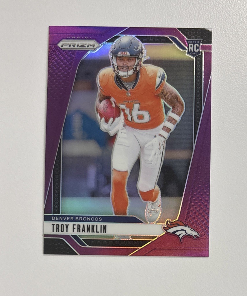 2024 Panini Prizm - Troy Franklin - Purple Prizm RC #393 SP /125 📈📈📈