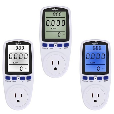 Digital Power Monitor Watt Meter Plug-in Volt Amp KWh Tester 7 Mode LCD Display