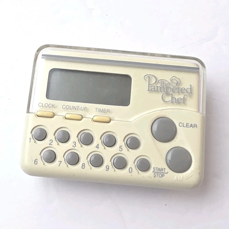 Pampered Chef Digital Clock Timer Model #1900 With Clip Retired New Battery - Image 4 of 4