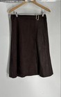 Marc New York Womens Brown Croc Print Expresso Embossed A-Line Skirt Size Small — photo 1
