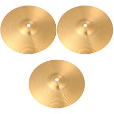 3 Pack Brass Classic Drums Cymbals Set Crash Beginner for Low Volume Heads