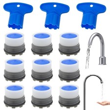 12 Pack Faucet Aerators Water Saving Filters with Key Tool Kit