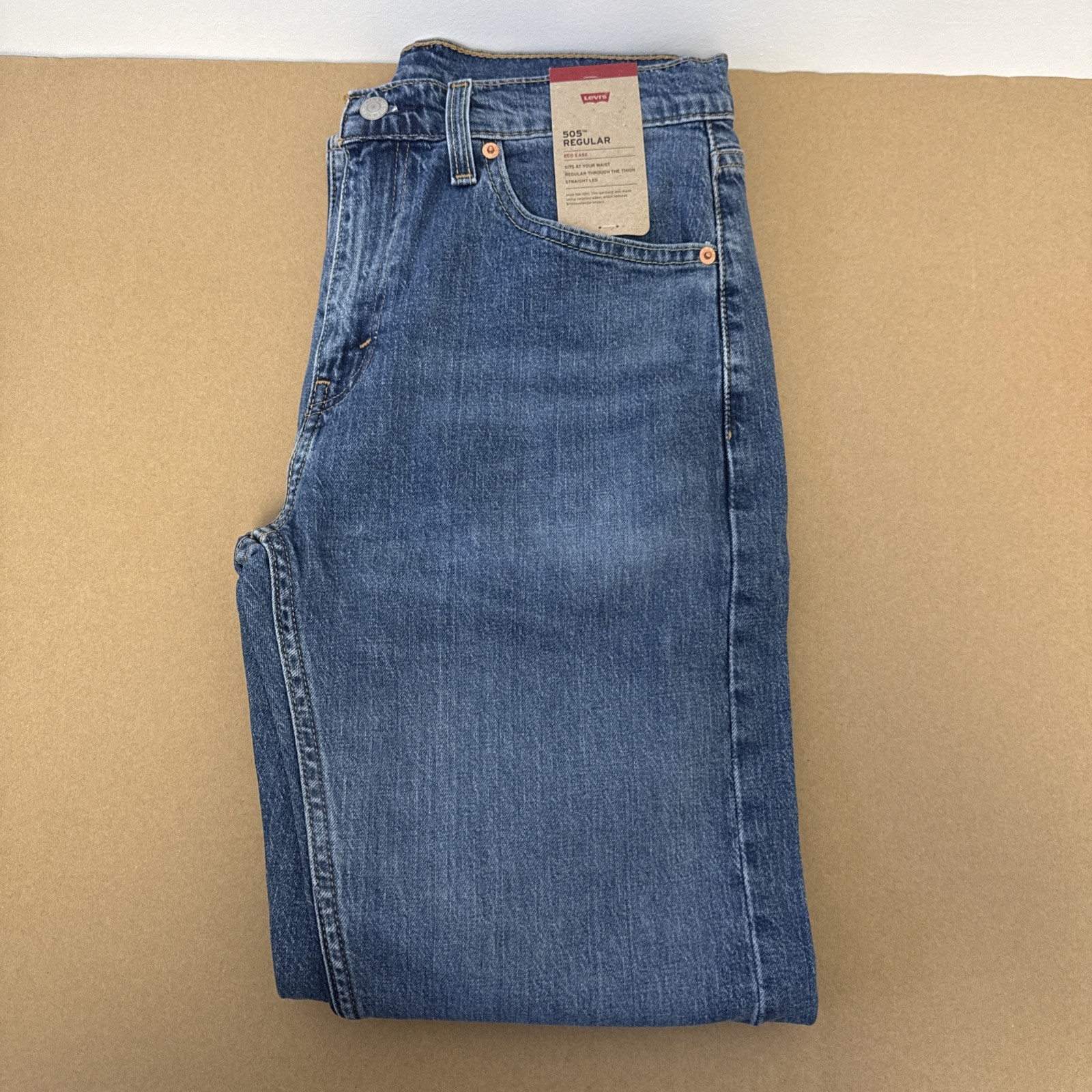 Levi's 505 Regular Eco Ease Straight Leg Jeans 31 x 30 BLUE