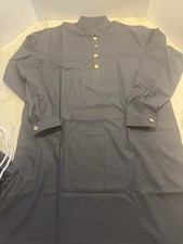 NEW Dhedhi's Mens Kurta Pajama Set XL Black Indian Tunic Pants Cropped 26.5