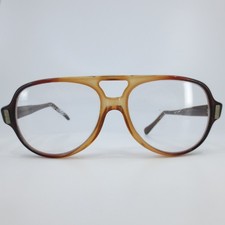 American Optical AO Flex-Fit Aviator Eyeglass Frames Brown Gradient 31699