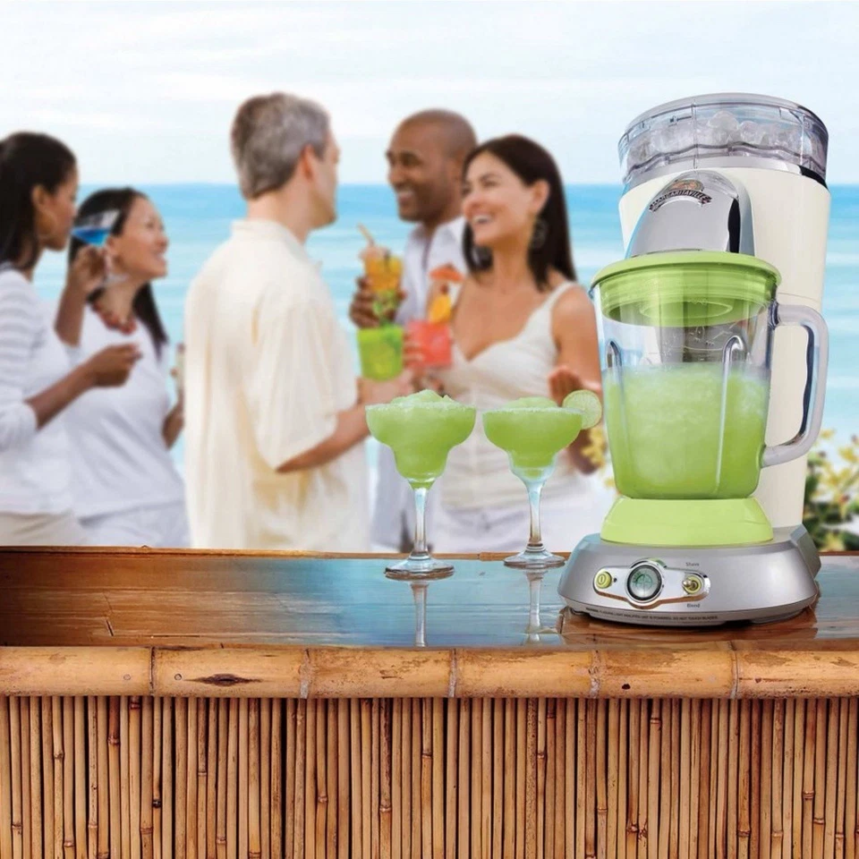 Máquina de brebaje congelado Margaritaville Bahamas blanco roto verde lima tritura hielo Foto 4 de 4