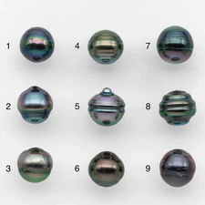 9-10mm Tahitian Pearl with High Luster and Natural Color, One Piece Undrilled f