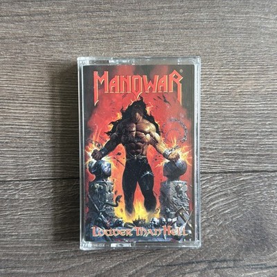 Manowar Louder Than Hell Cassette Insert Heavy Metal 1996 Geffen Biker Metal