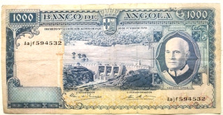 BILLET ANGOLA 1000 ESCUDOS 1970 Pick 98 (Côte en VF 45$)