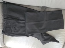 $4300 PRADA Made in Italy 100% CASHMERE Black flat Front Dress Pants 34