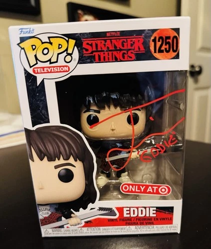 Eddie Stranger Things Funko Pop Signed By Joseph Quinn JSA COA