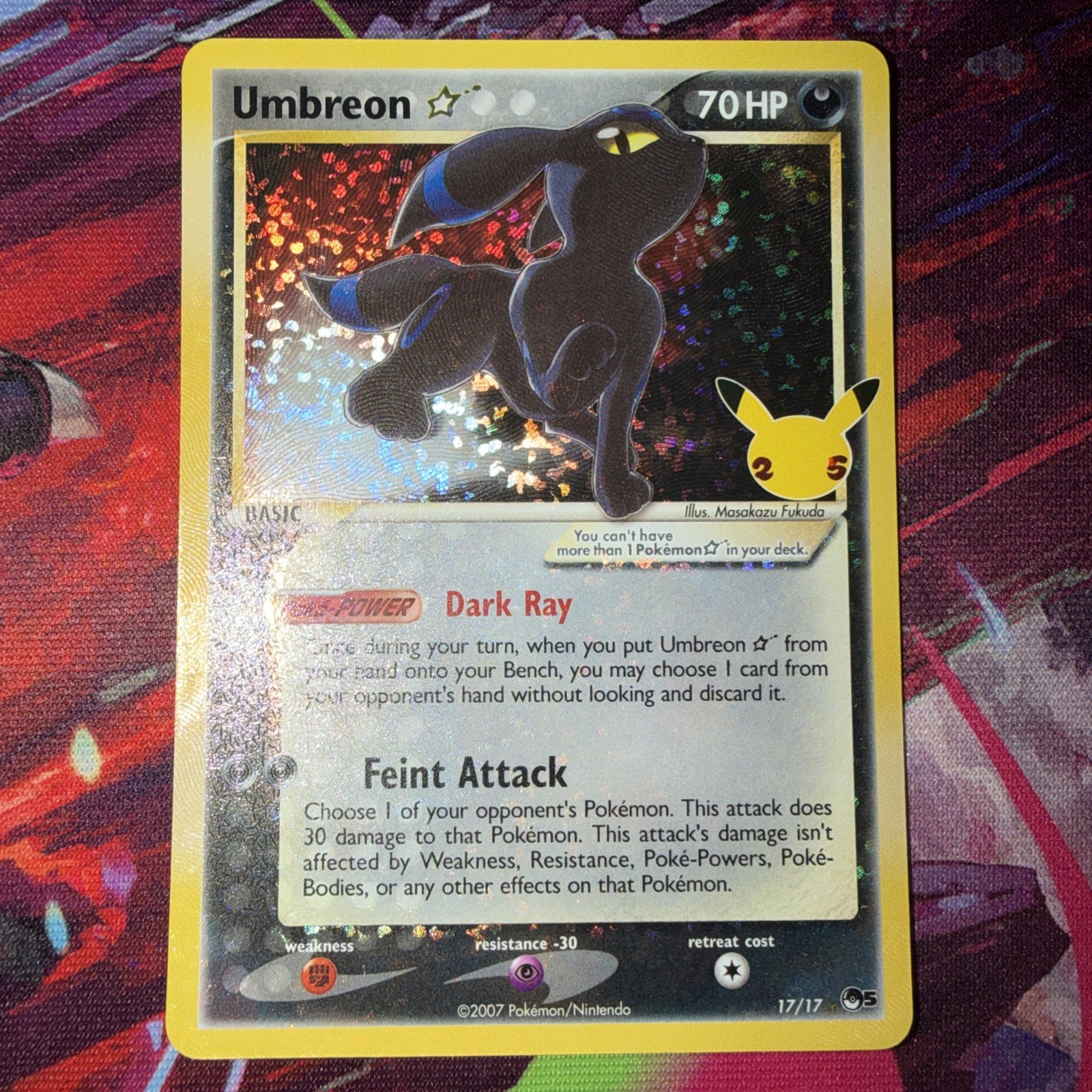 umbreon gold star celebrations stamped pokemon card 25th Classic 17/17 PSA 10  TBC Games Celebrate the incredible history of the TCG hobby by adding this Umbreon Gold Star 2021 Pokemon Celebrations Classic Collection #17 CGC Authenticated 10 Card to your vault Umbreon Gold Star 2021 Pokemon