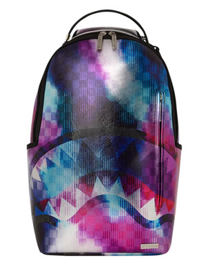 Sprayground Sharkclub Electronica Tye Dye Backpack New Black Bookbag School Bag