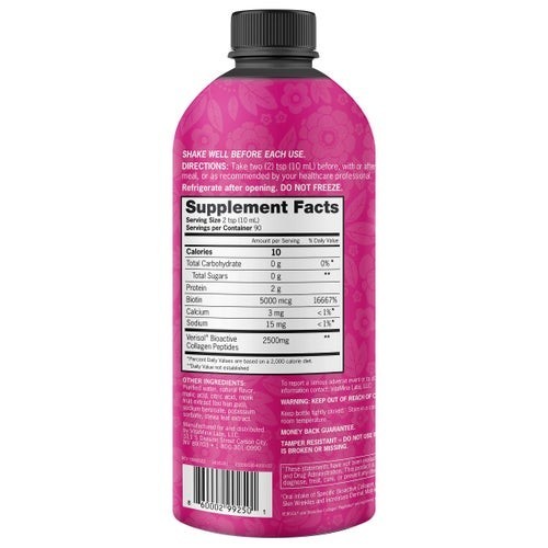 Zena Bioactive Liquid Collagen 2500mg + 5000mcg Biotin 90 Servings Exp: 12/26 - Picture 1 of 4
