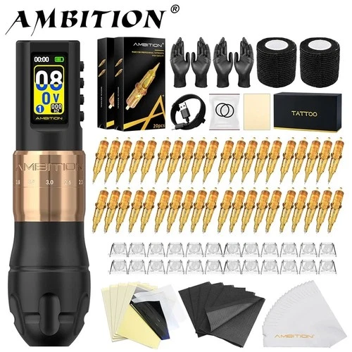 Wireless Tattoo Machine Pen 7 Adjustable Stroke 1600mAh Battery Coreless Motor - product listing photo