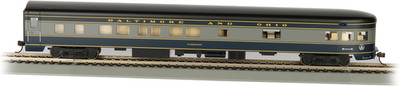 Industries B&O Smooth-Side Observation Car with Lighted Interior (HO S