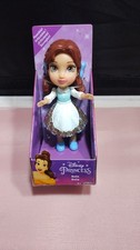 Disney Princess Belle Mini Poseable Doll Gold Glitter White & Blue Dress 2021