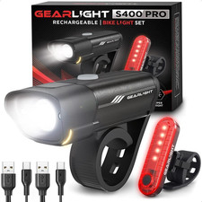 Bike Lights for Night Riding, USB Rechargeable Front and Back Lights, LED Bicycl
