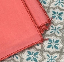 12Pc Made In The USA Solid Pink Bandanas 22x22" 100 THICK Cotton VINTAGE 1990  s