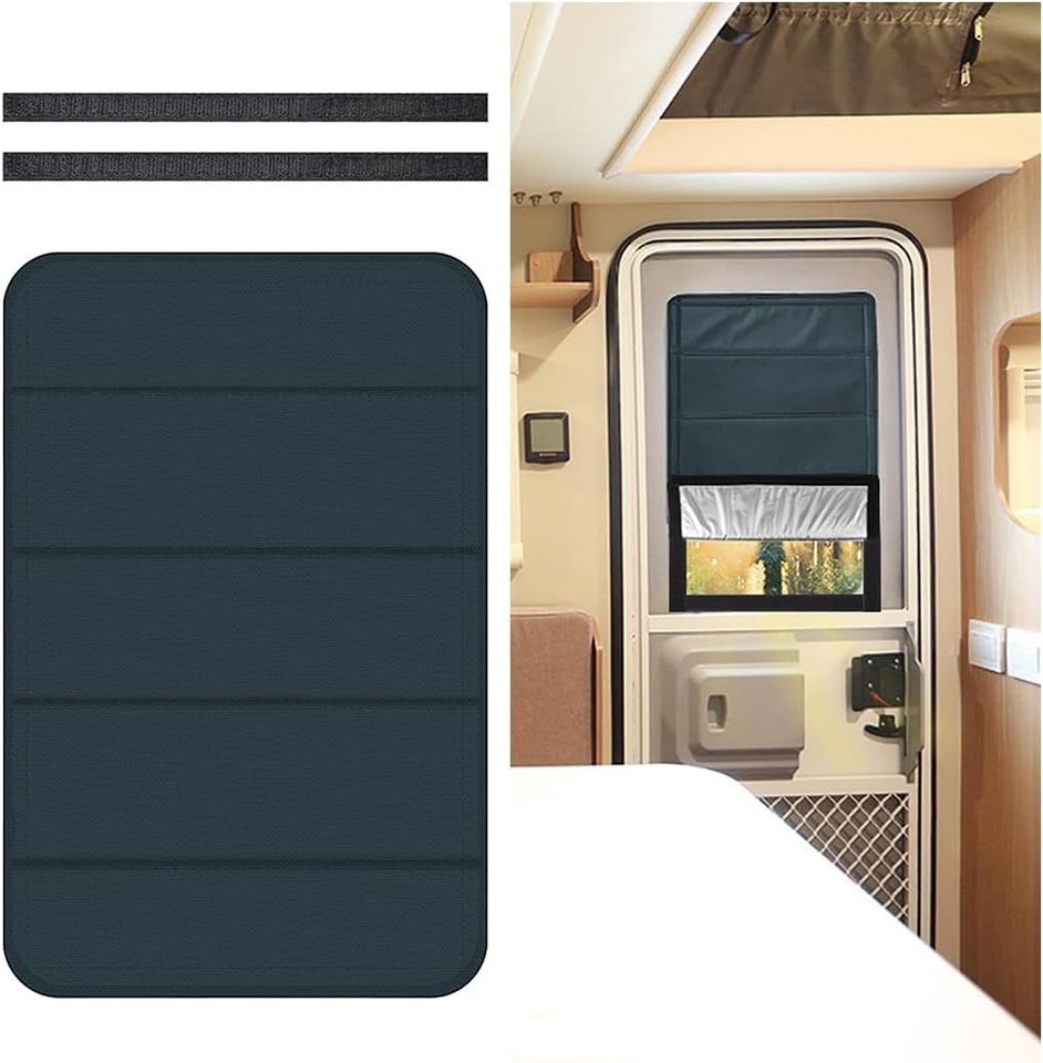 RV Door Shade Cover, Magnet Camper Skylights Sunshade Cover, Foldable ...