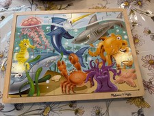Melissa  Doug Wooden Jigsaw Puzzle Under the Sea Fresh Start 24 pieces Kids