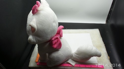 Aristocats Disney Marie Cat Plush 10” Stuffed Animal White Kitten Pink Bow - Imagen 4 de 7