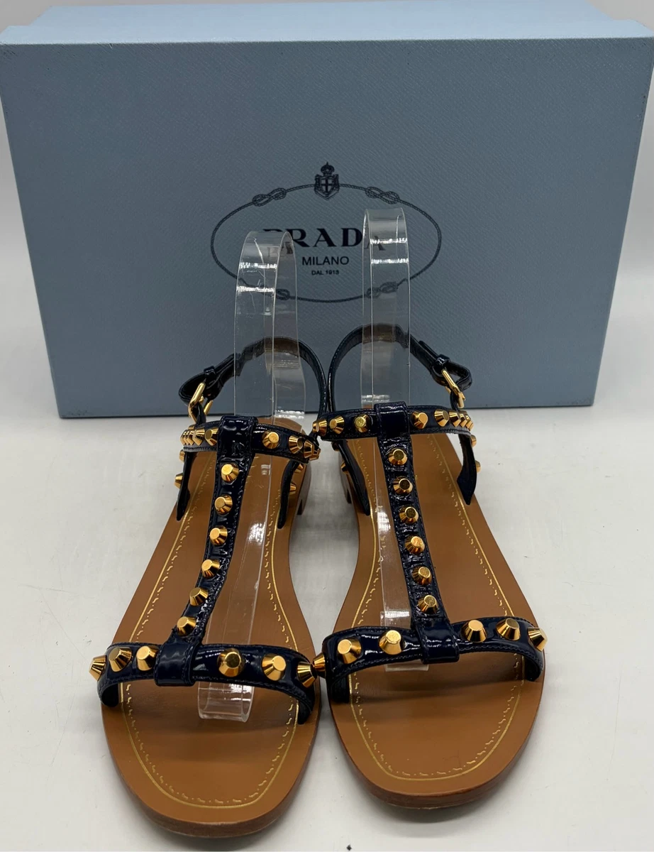 PRADA Patent Leather Studded Sandals for Women for sale | eBay