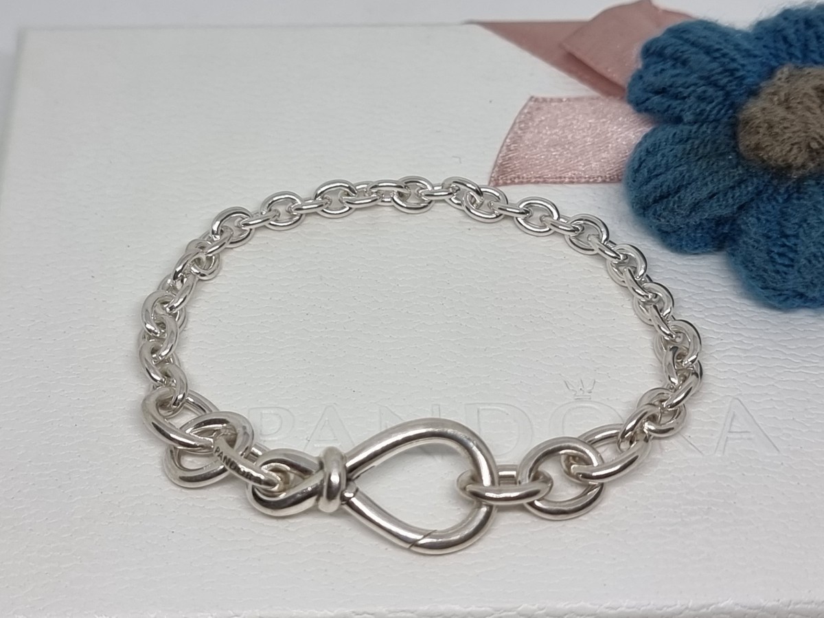 アクセサリー Pandora Silver bracelet 18cm NEW Genuine Pandora Chunky Infinity Knot Chain Bracelet 18cm S925