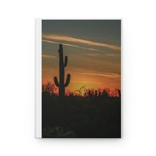 Saguaro Cactus Sunset Hardcover Journal  Desert Sunset Notebook