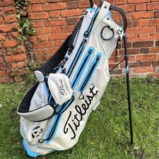 TITLEIST🚩Players 4 StaDry Stand Bag / 3-Way Divider / White & Teal (VGC+)