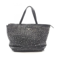 Salvatore Ferragamo Gancini borsa a mano tote bag pelle borchie nere