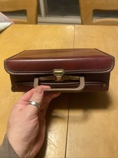 Vintage Cassette Carrying Case Holds 12 Tapes, Burgundy Service Mfg. Co. USA,
