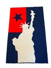 New ListingPatriotic Statue Of Liberty Garden Outdoor Yard Flag Vintage Sewed Handmade