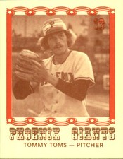 1976 Phoenix Giants Caruso #12 Tommy Toms - NM Blank Back Baseball Card